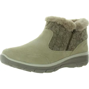 Womens Faux Fur Lined Faux Fur Ankle Boots