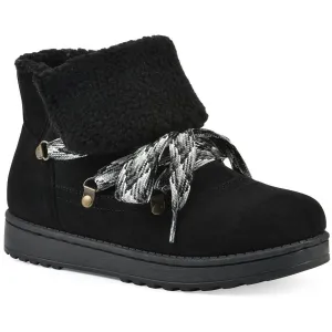 Womens Faux Fur Lined Faux Fur Shearling Boots