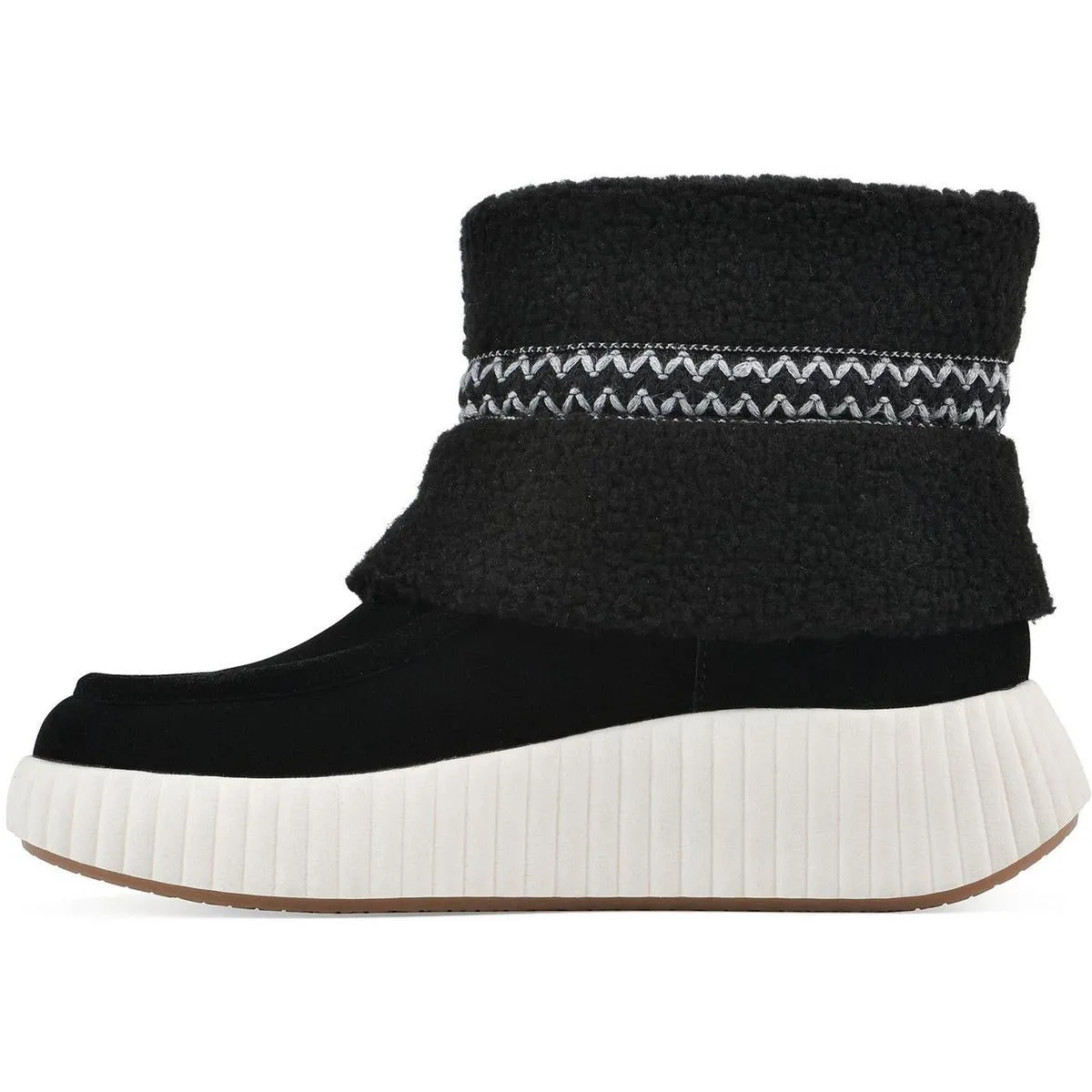 Womens Faux Fur Suede Booties