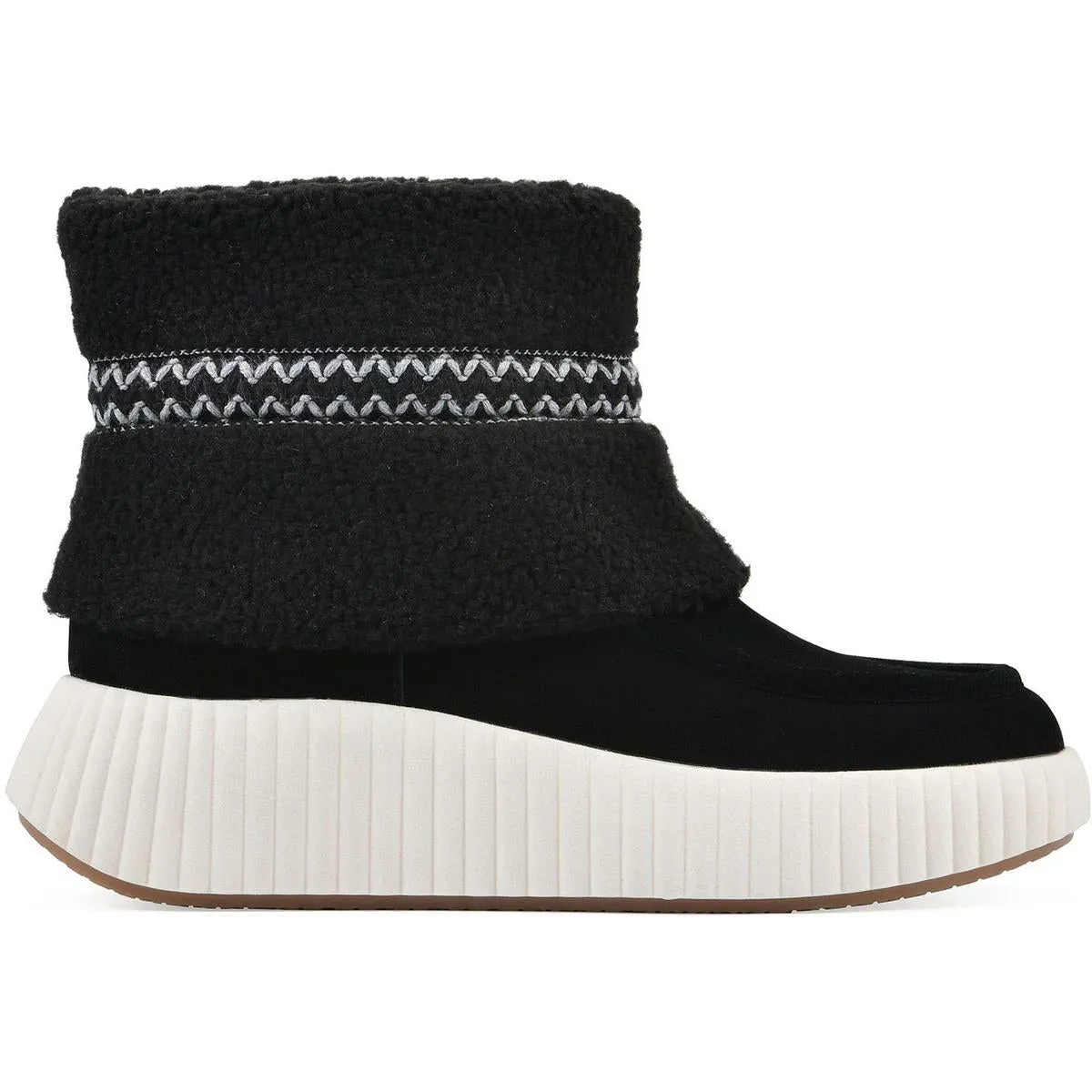 Womens Faux Fur Suede Booties