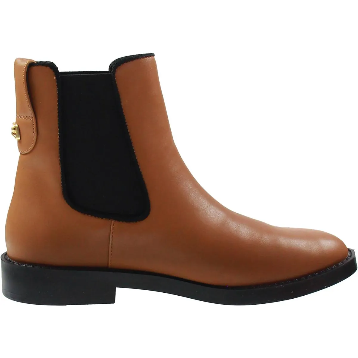 Womens Faux leather Block Heel Chelsea Boots