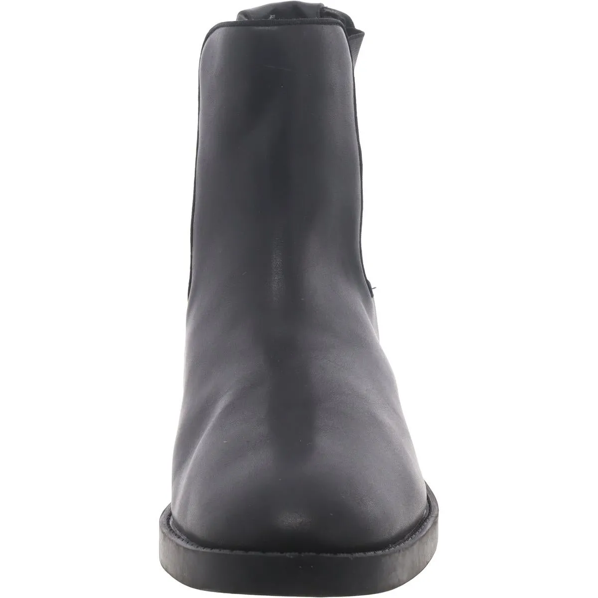 Womens Faux leather Block Heel Chelsea Boots