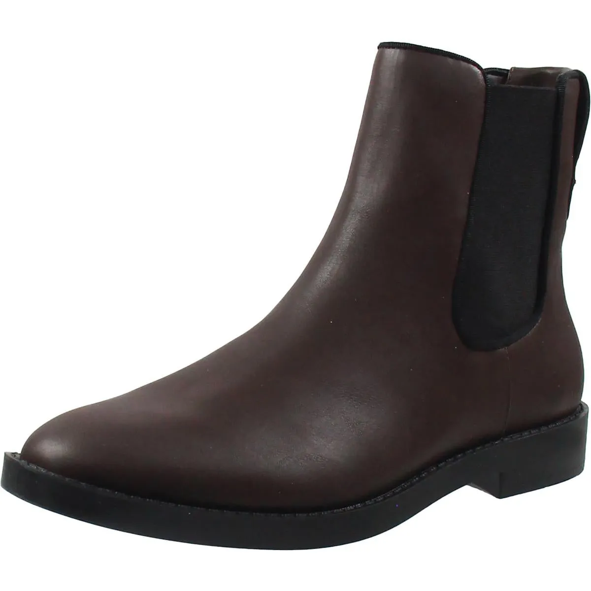 Womens Faux leather Block Heel Chelsea Boots
