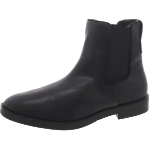 Womens Faux leather Block Heel Chelsea Boots