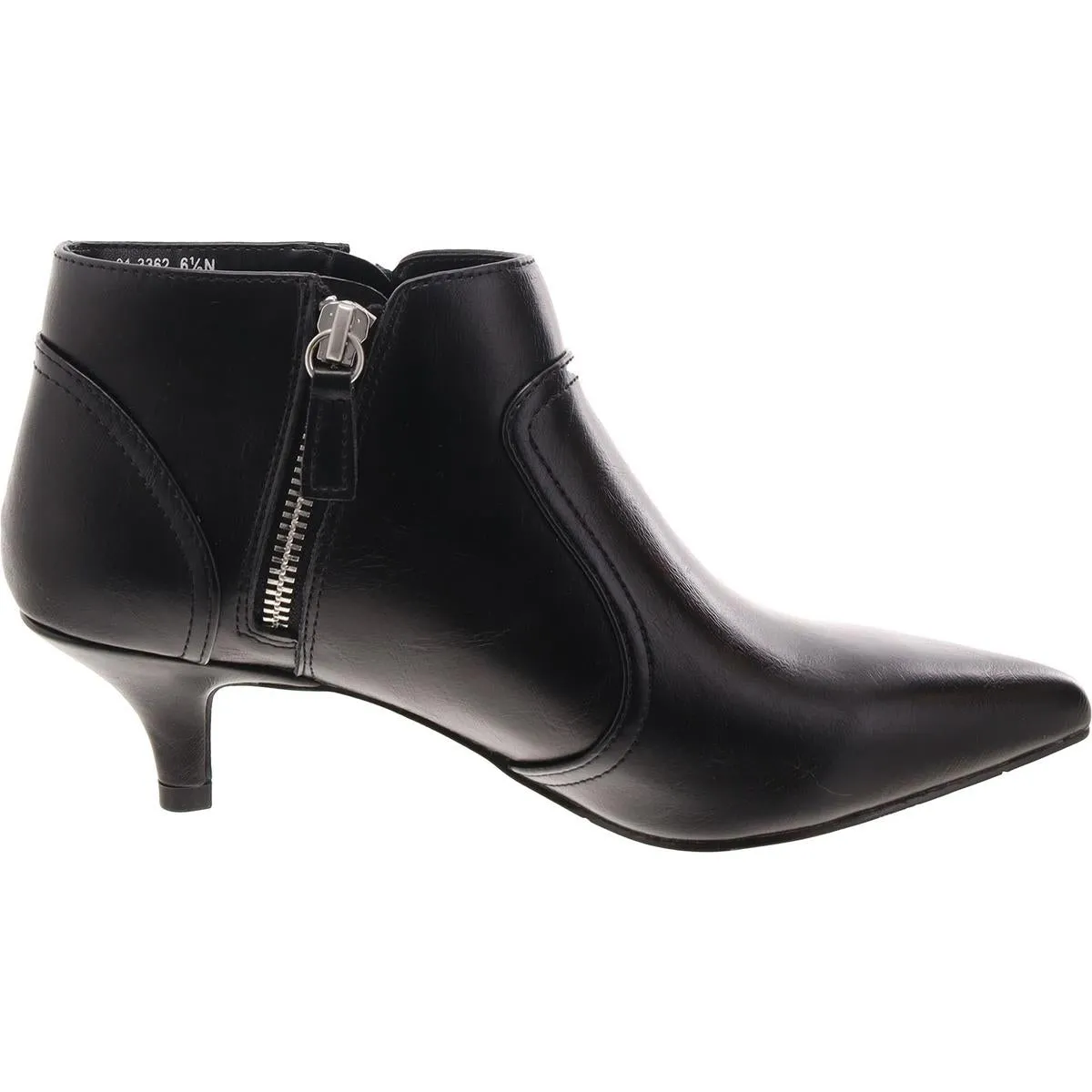 Womens Faux Leather Double Zipper Shooties