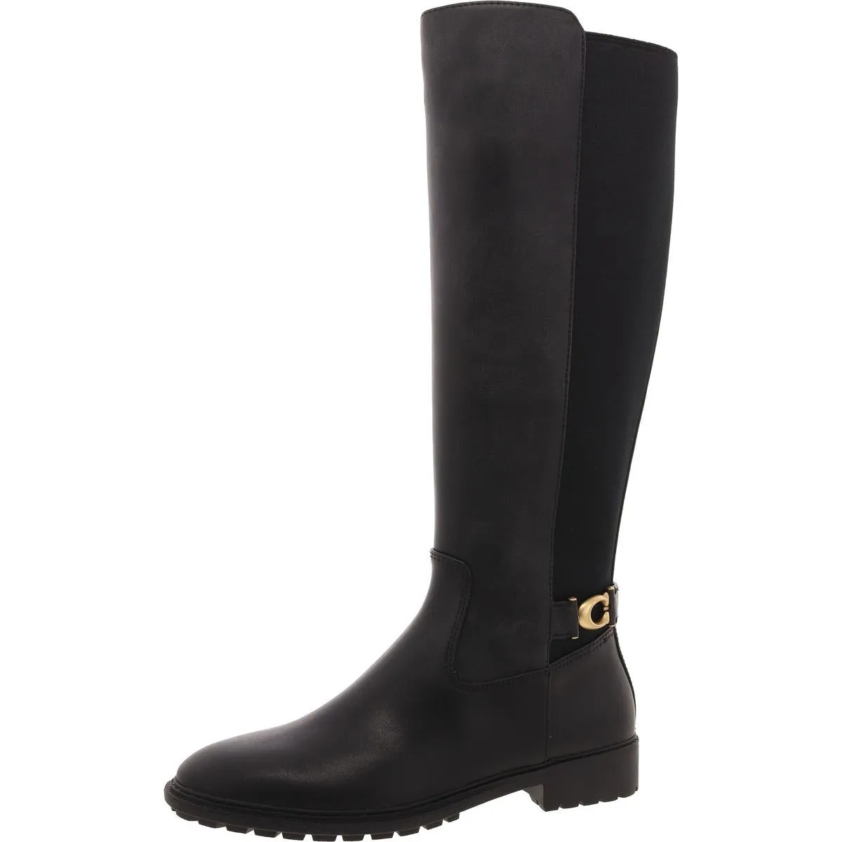 Womens Faux Leather Knee-High Boots