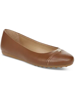Womens Faux Leather Slip-On Loafers