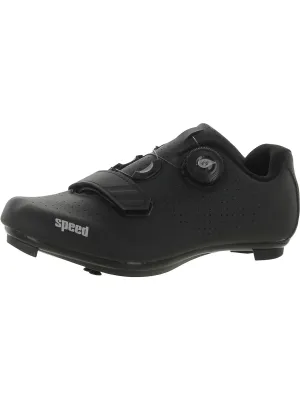 Womens Faux Leather Workout Cycling Shoes