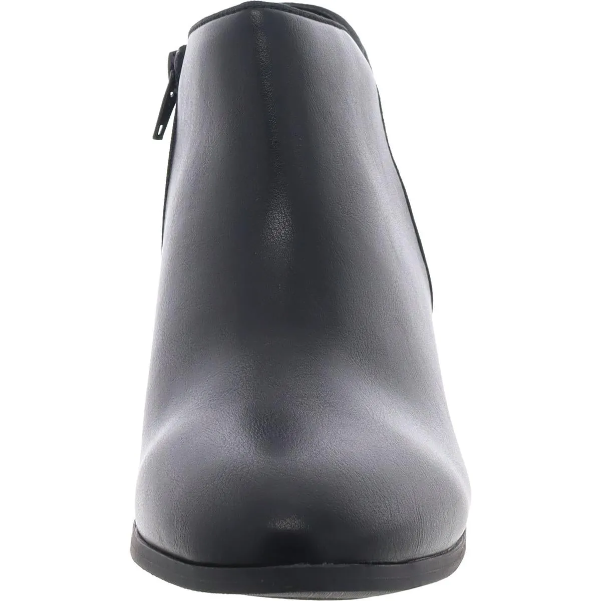 Womens Faux Suede Mixed Media Ankle Boots
