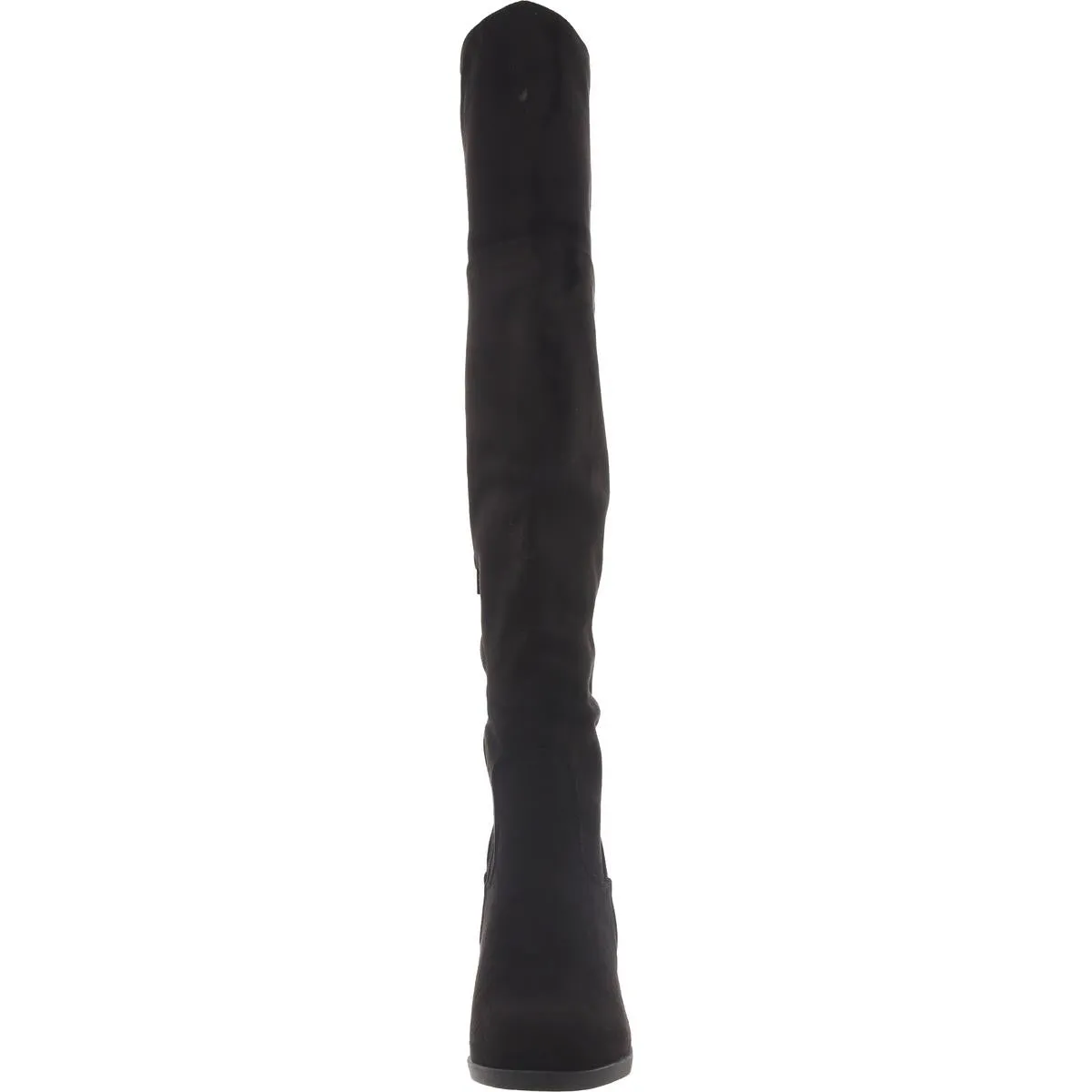 Womens Faux Suede Round Toe Over-The-Knee Boots