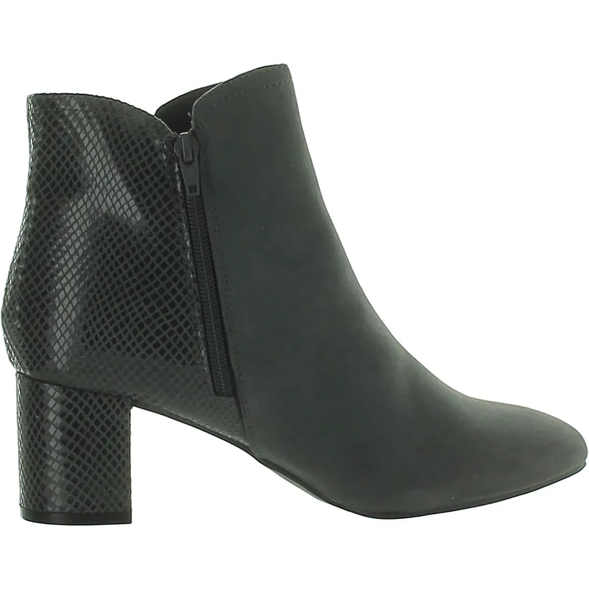 Womens Faux Suede Zipper Booties