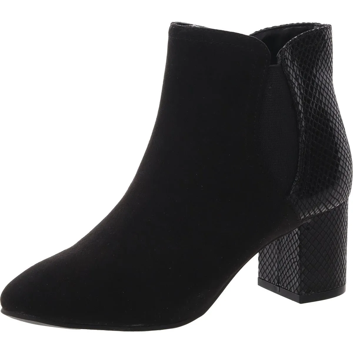 Womens Faux Suede Zipper Booties