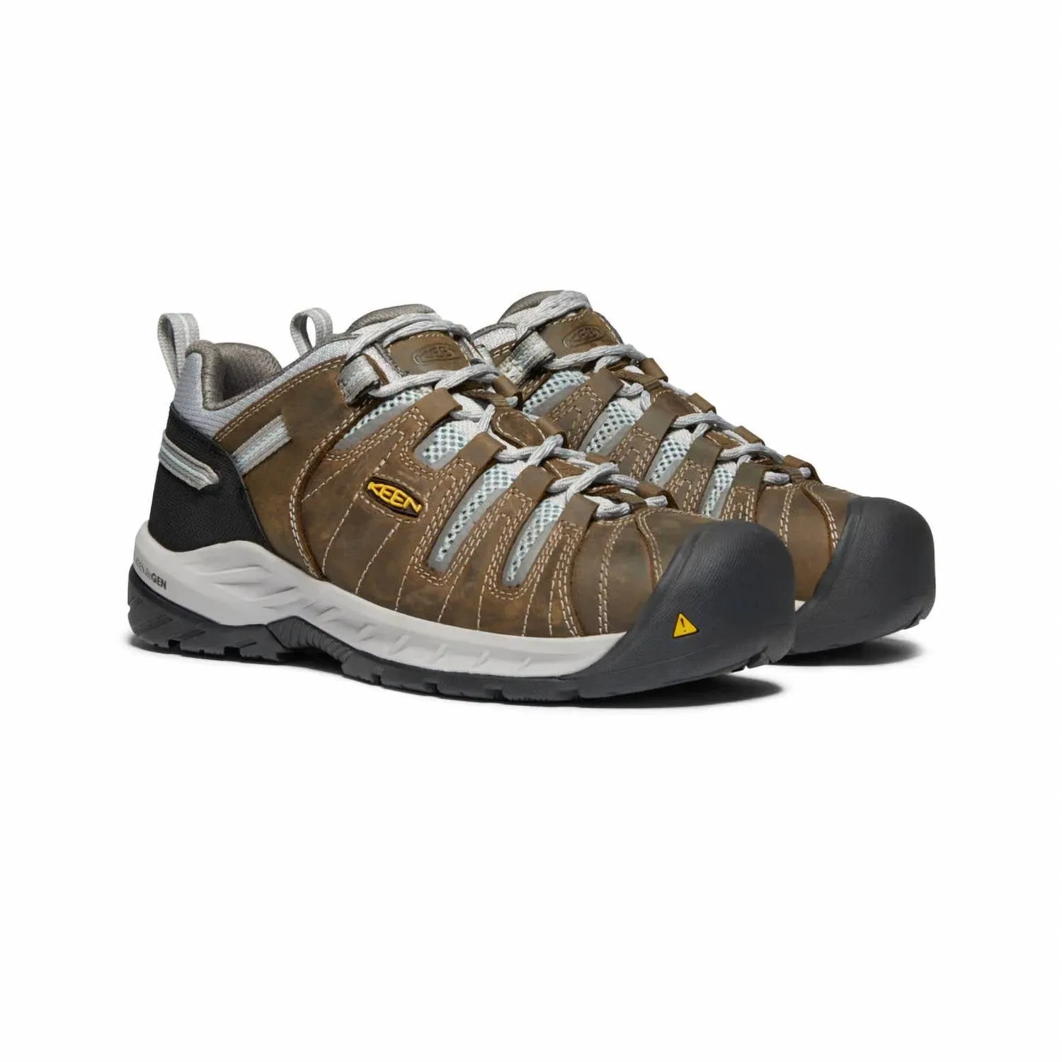 Women's Flint Ii Low Steel Toe Waterproof Boots - Wide Width In Cascade Brown/surf Spray