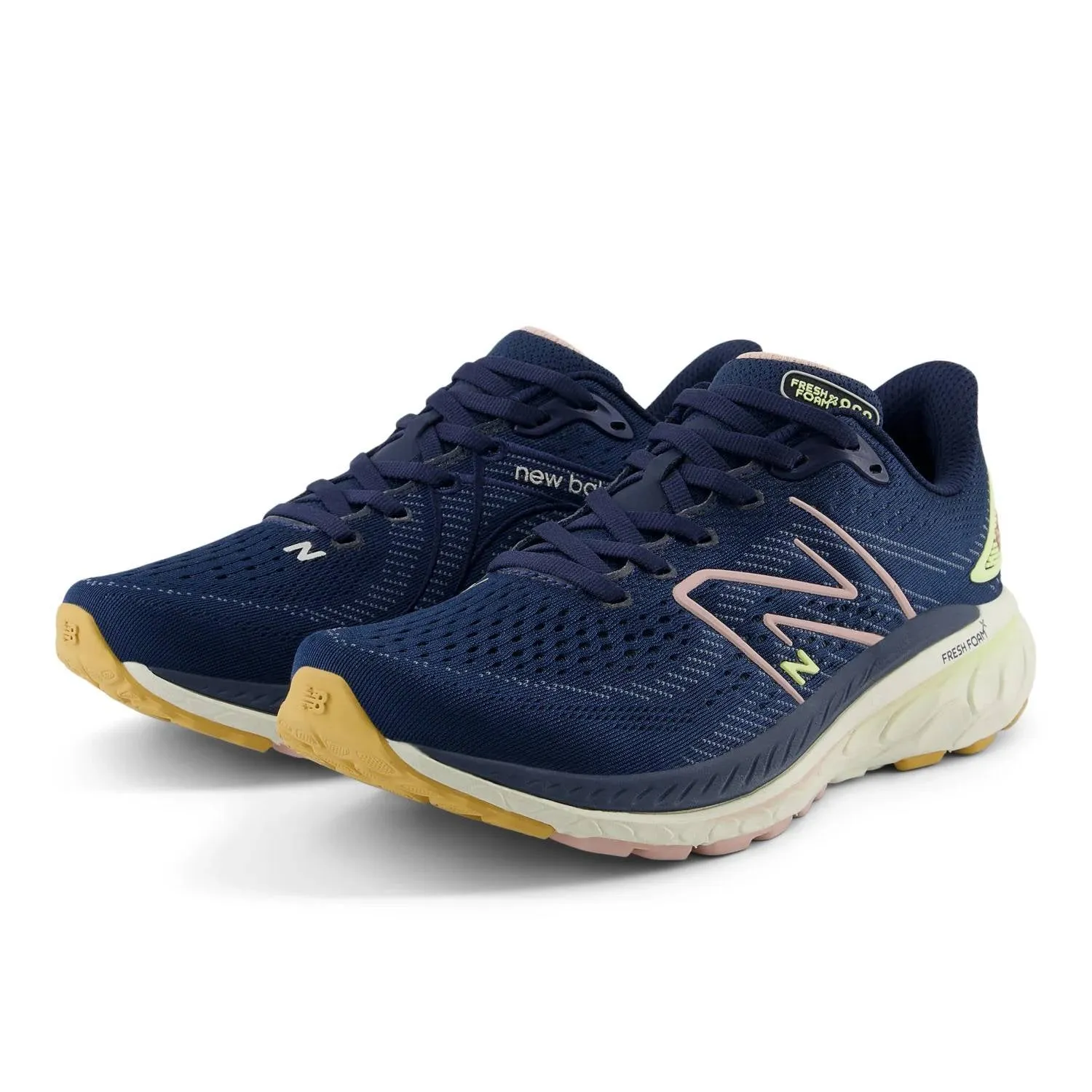 Women's Fresh Foam 860 V13 Running Shoes In Nb Navy/orb Pink/vintage Indigo
