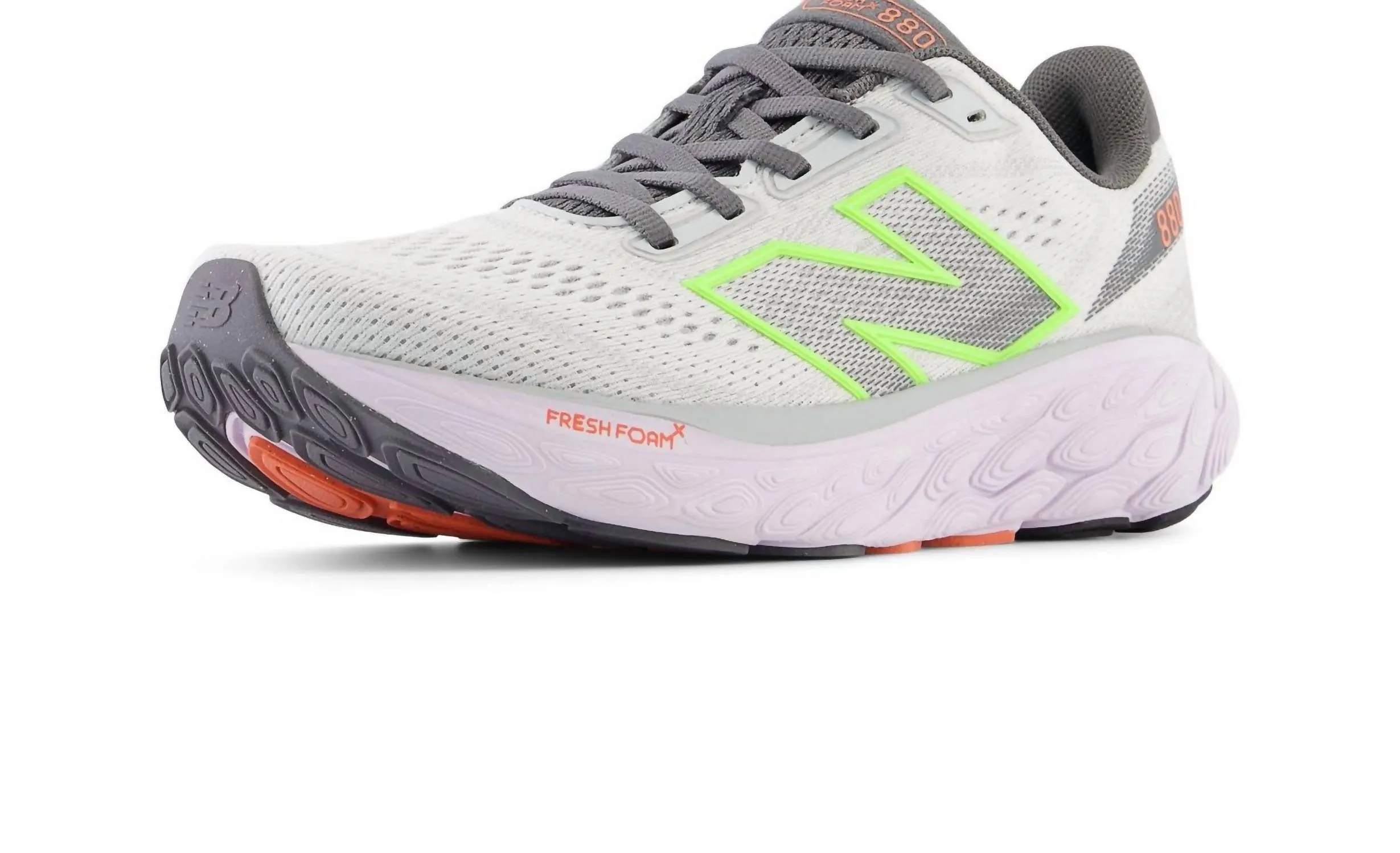 Women's Fresh Foam X 880V14 Running Shoes In Grey/light Grey/neon