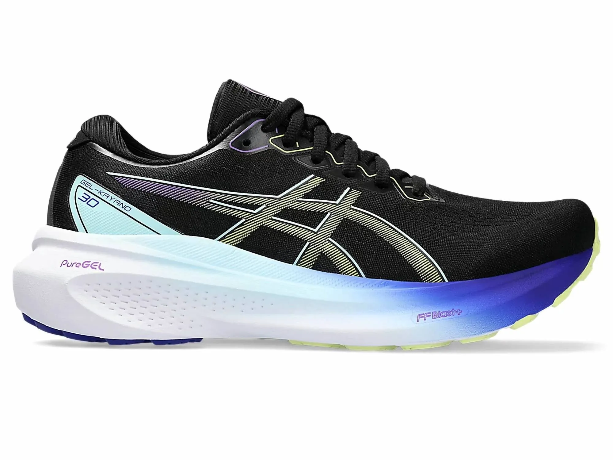 Women's Gel-Kayano 30 Running Shoes In Black/glow