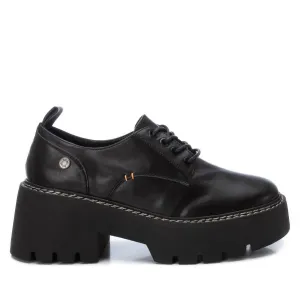 Women's Heeled Lace-Up Loafers In Black