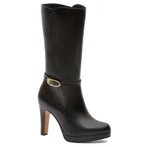 Women's High Heel Fashion Boots In Black