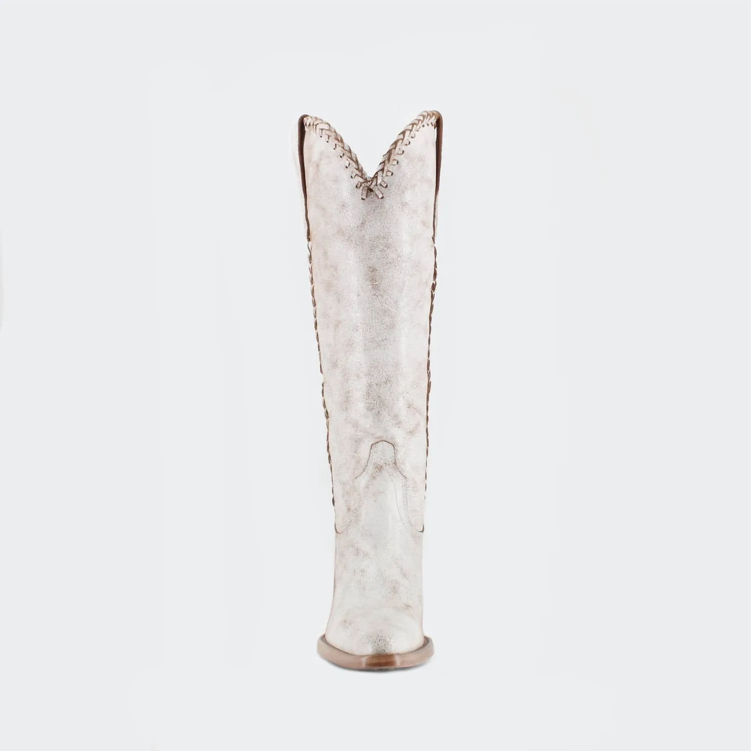 Women's Kenia Cowgirl Leather Boots In White