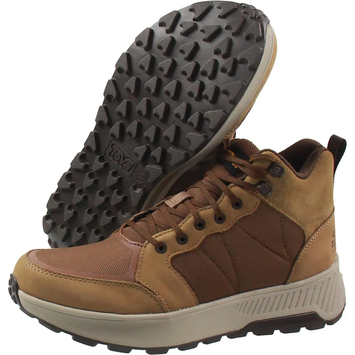 Womens Lace-Up Leather Ankle Boots