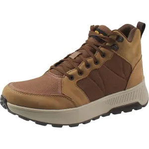 Womens Lace-Up Leather Ankle Boots