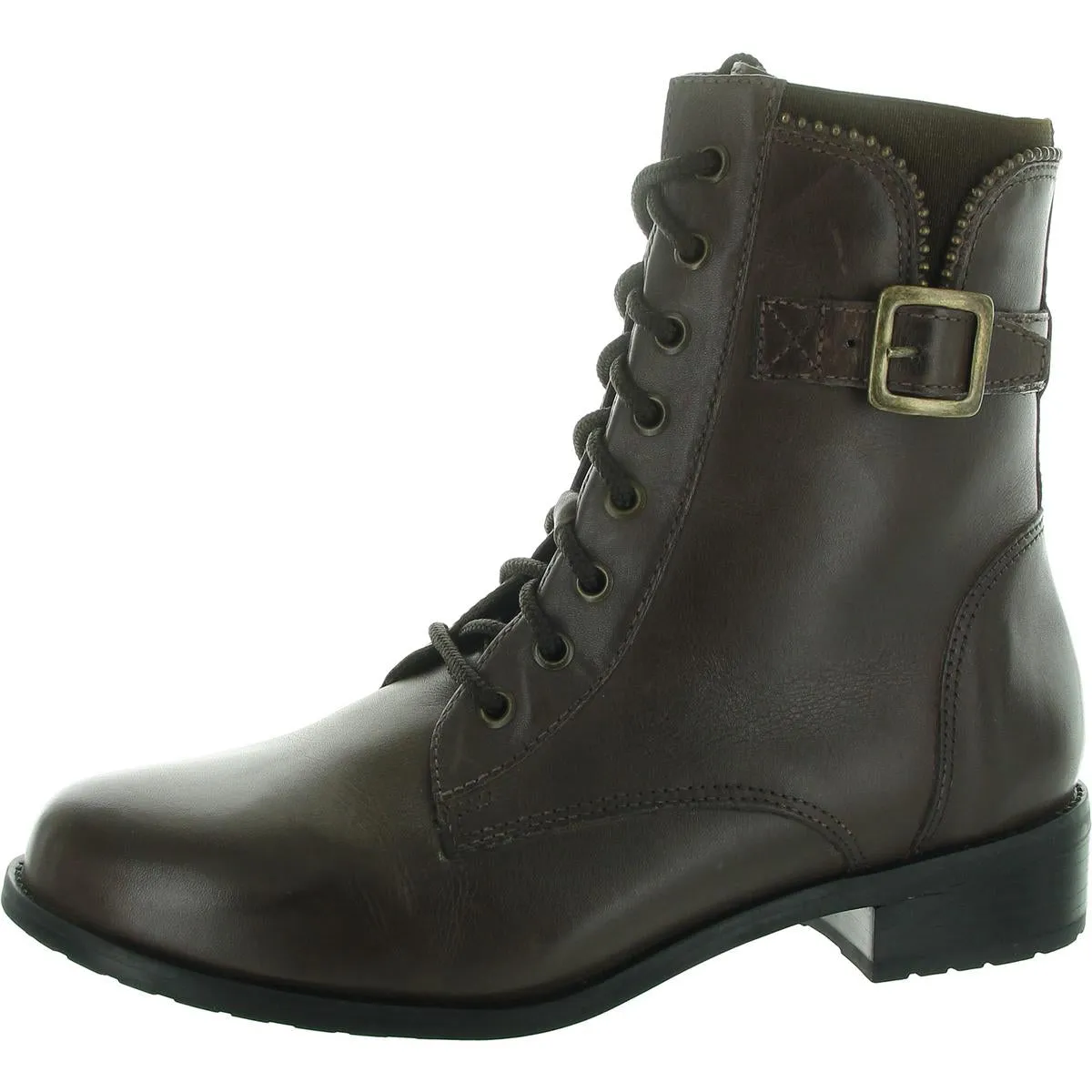 Womens Lace-Up Leather Combat & Lace-Up Boots