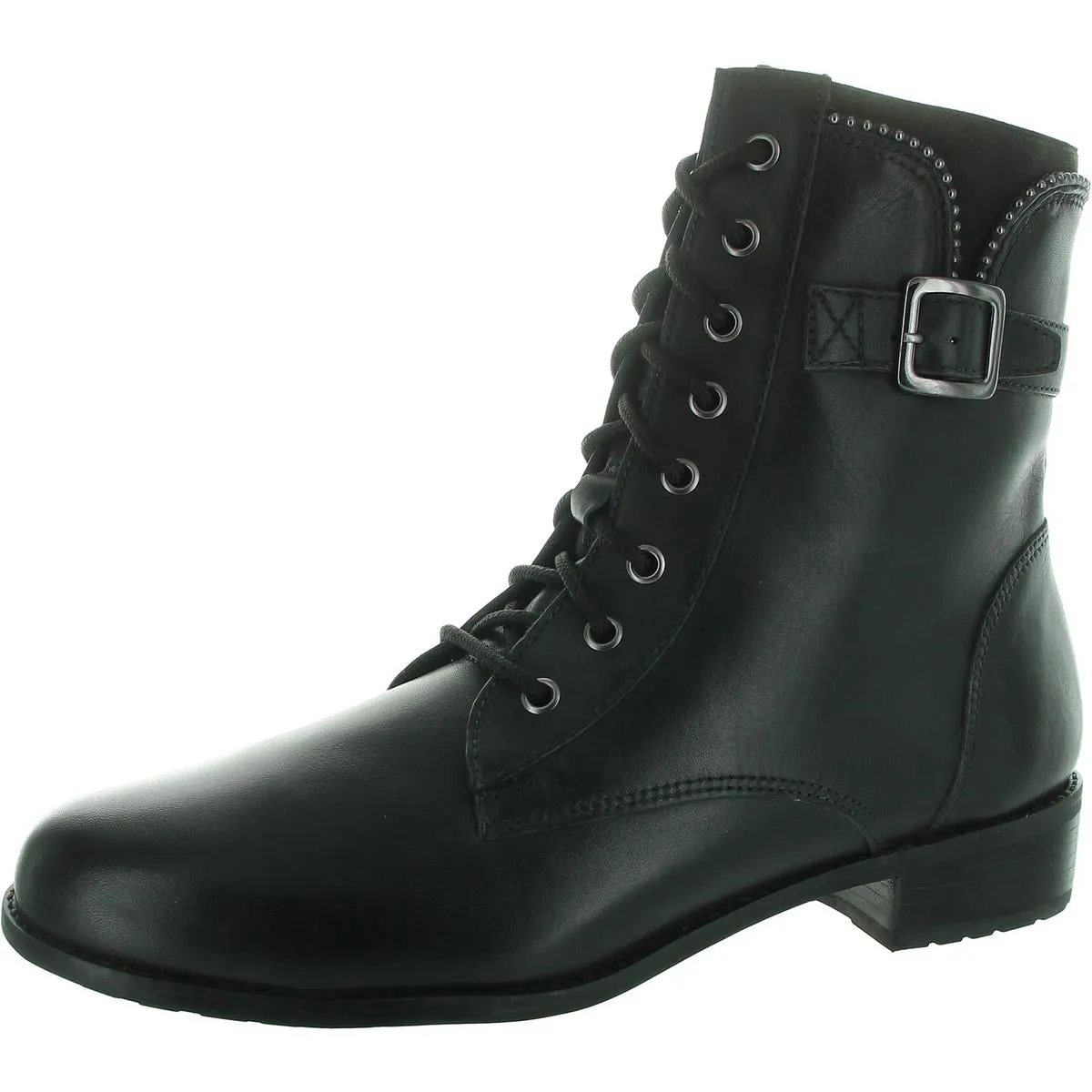 Womens Lace-Up Leather Combat & Lace-Up Boots