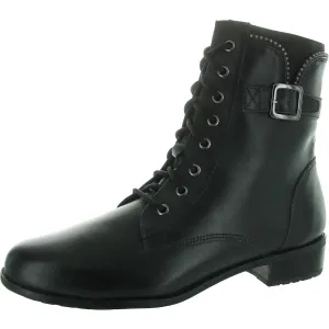 Womens Lace-Up Leather Combat & Lace-Up Boots