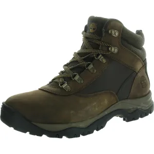 Womens Lace-Up Leather Hiking Boots