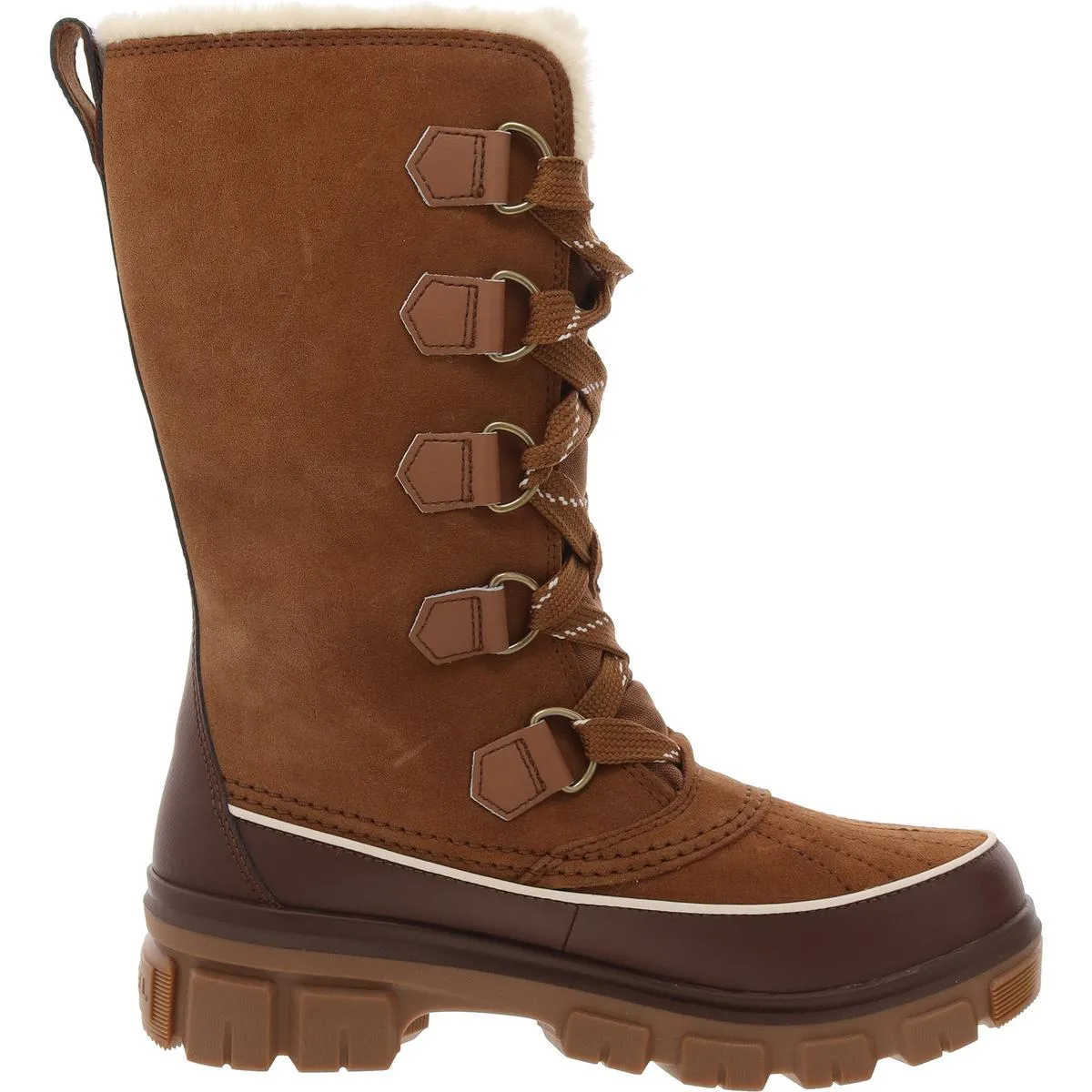 Womens Lace-Up Leather Winter & Snow Boots