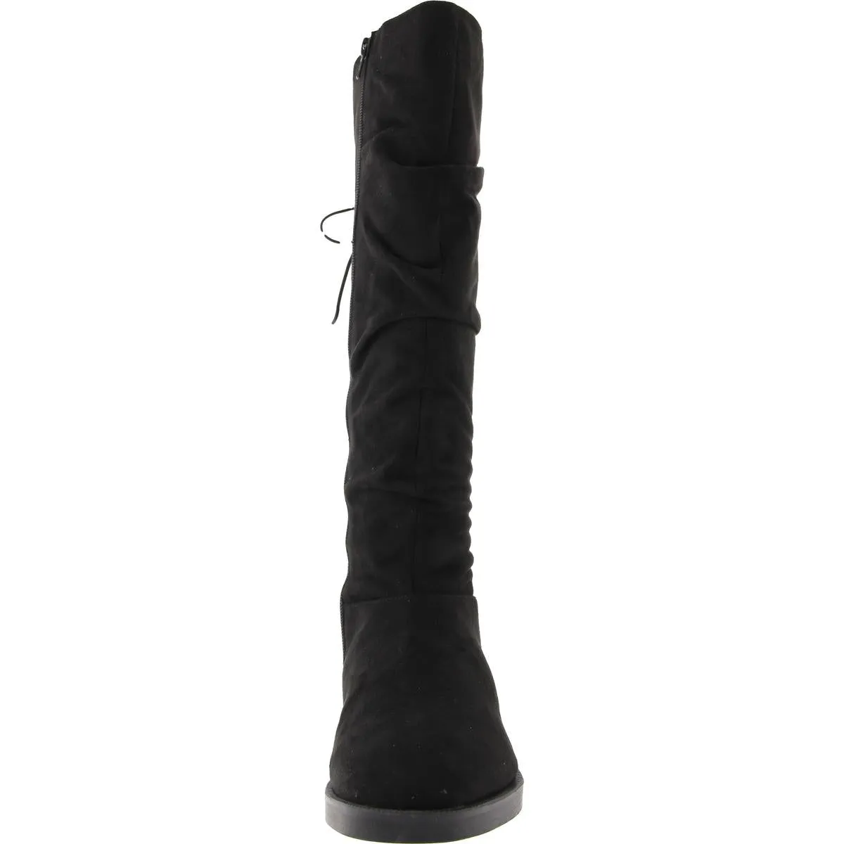 Womens Lace-Up Manmade Knee-High Boots