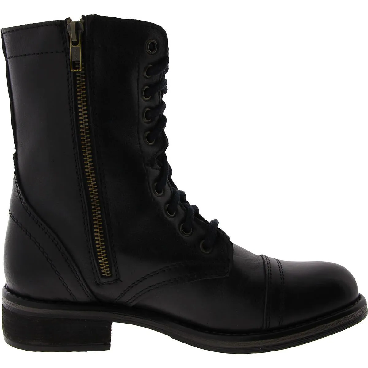 Womens Lace- Up Zipper Combat & Lace-Up Boots