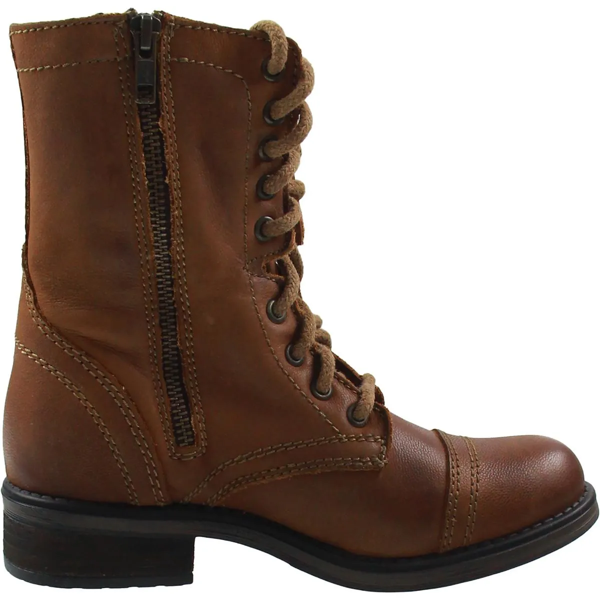Womens Lace- Up Zipper Combat & Lace-Up Boots