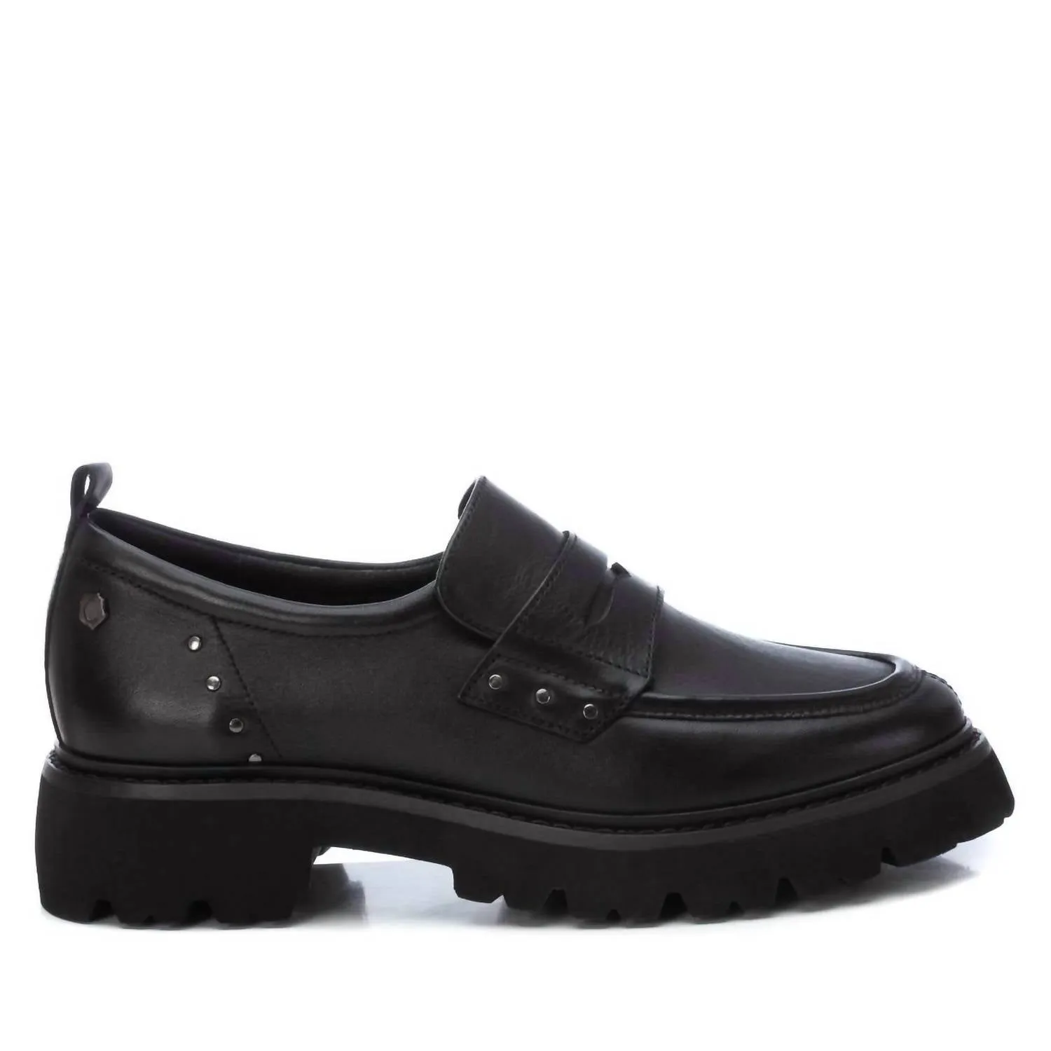 Women's Leather Moccasins In Black