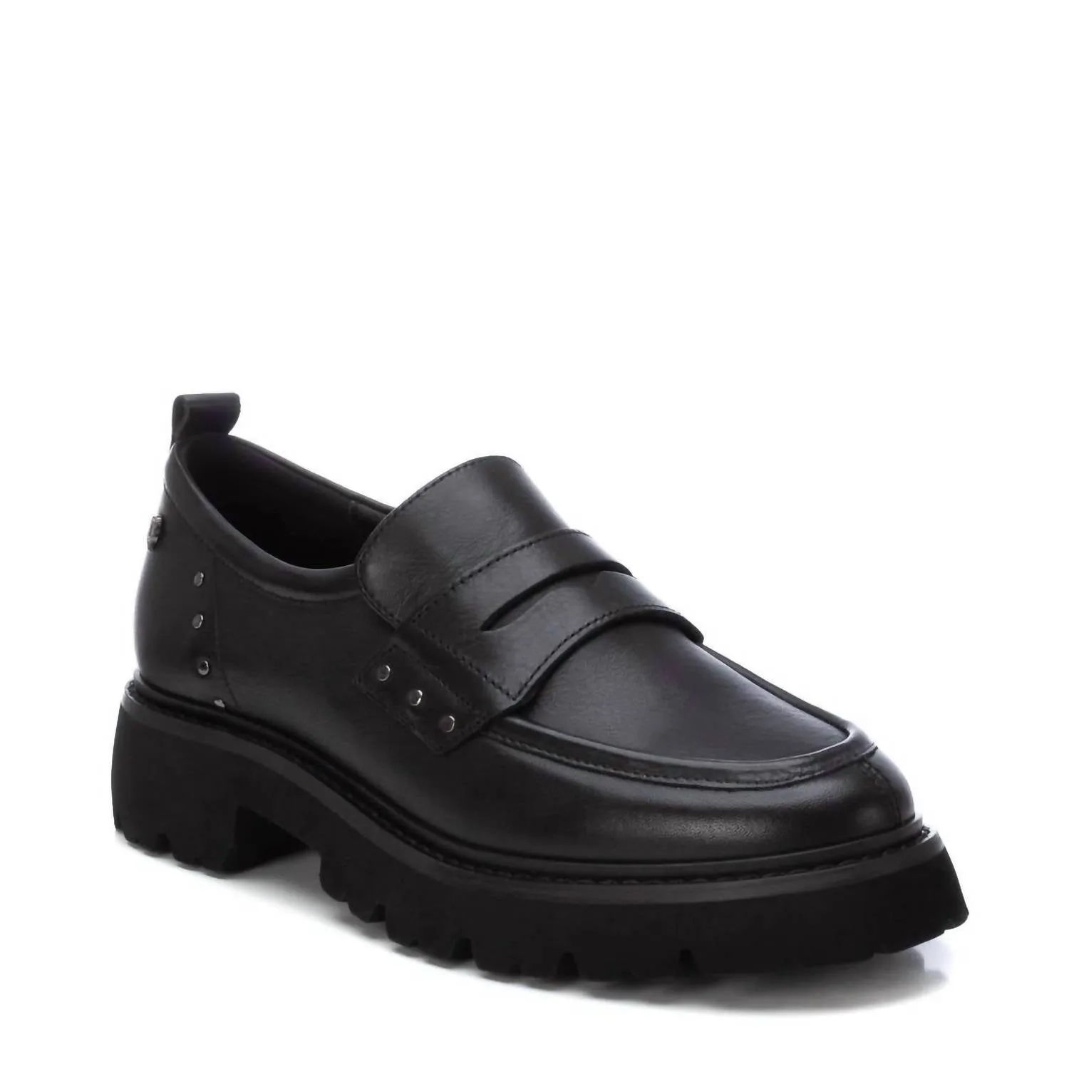 Women's Leather Moccasins In Black