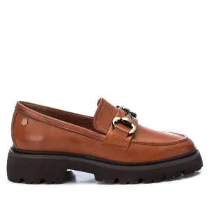 Women's Leather Moccasins In Camel