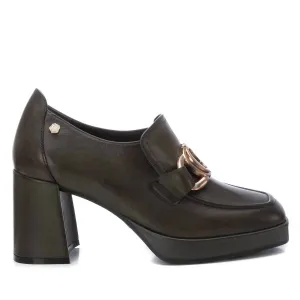 Women's Leather Moccasins In Kakhi