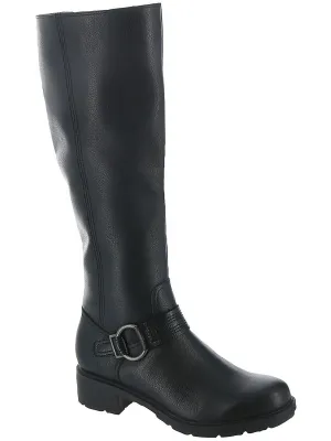 Womens Leather Riding Knee-High Boots