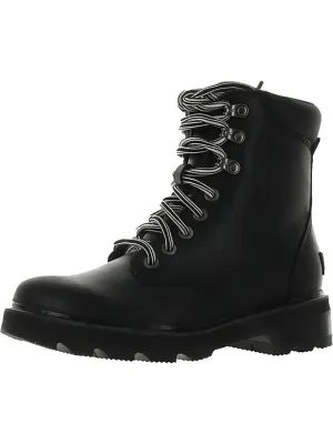 Womens Leather Waterproof Ankle Boots
