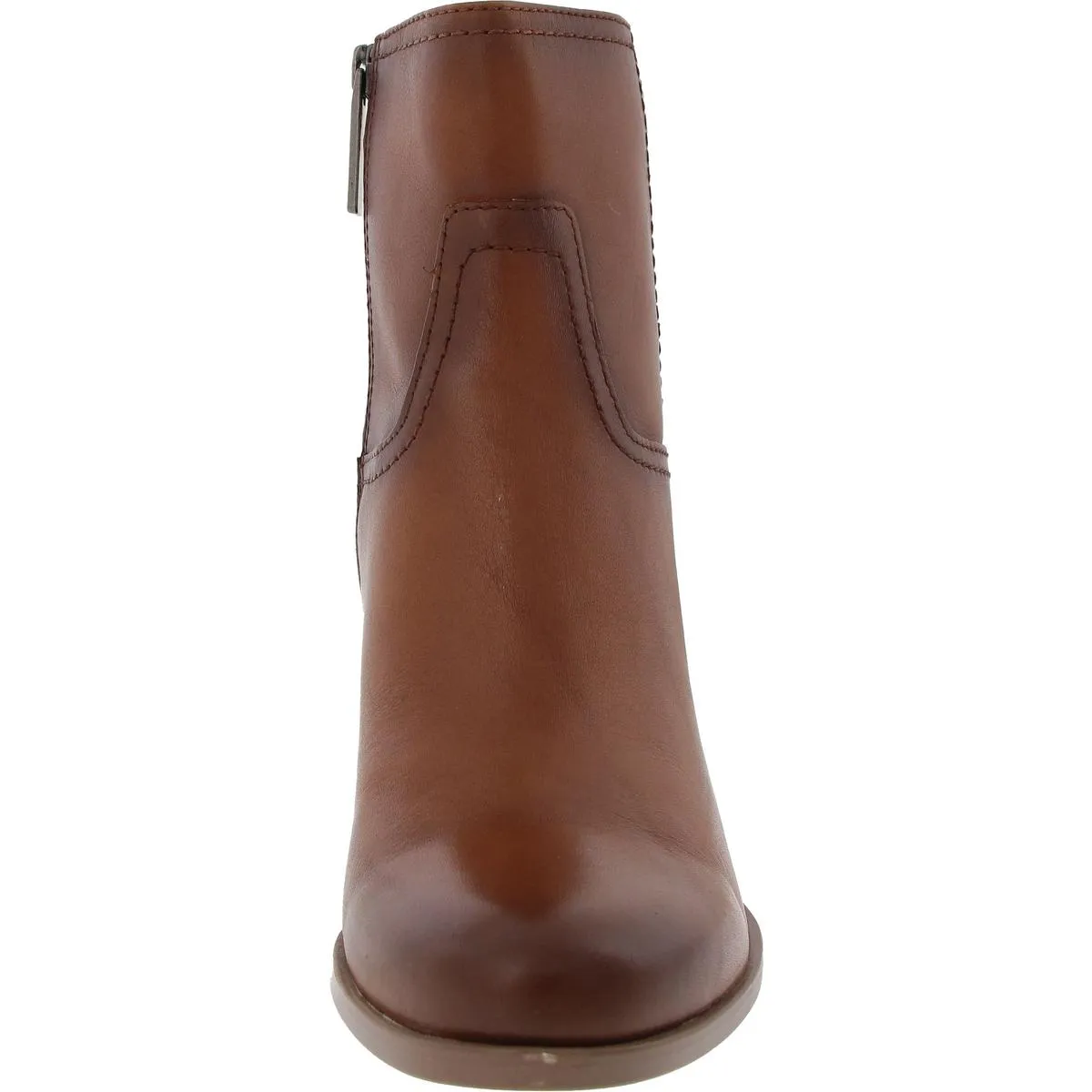 Womens Leather Zipper Booties