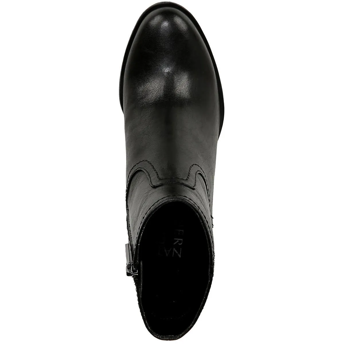 Womens Leather Zipper Booties
