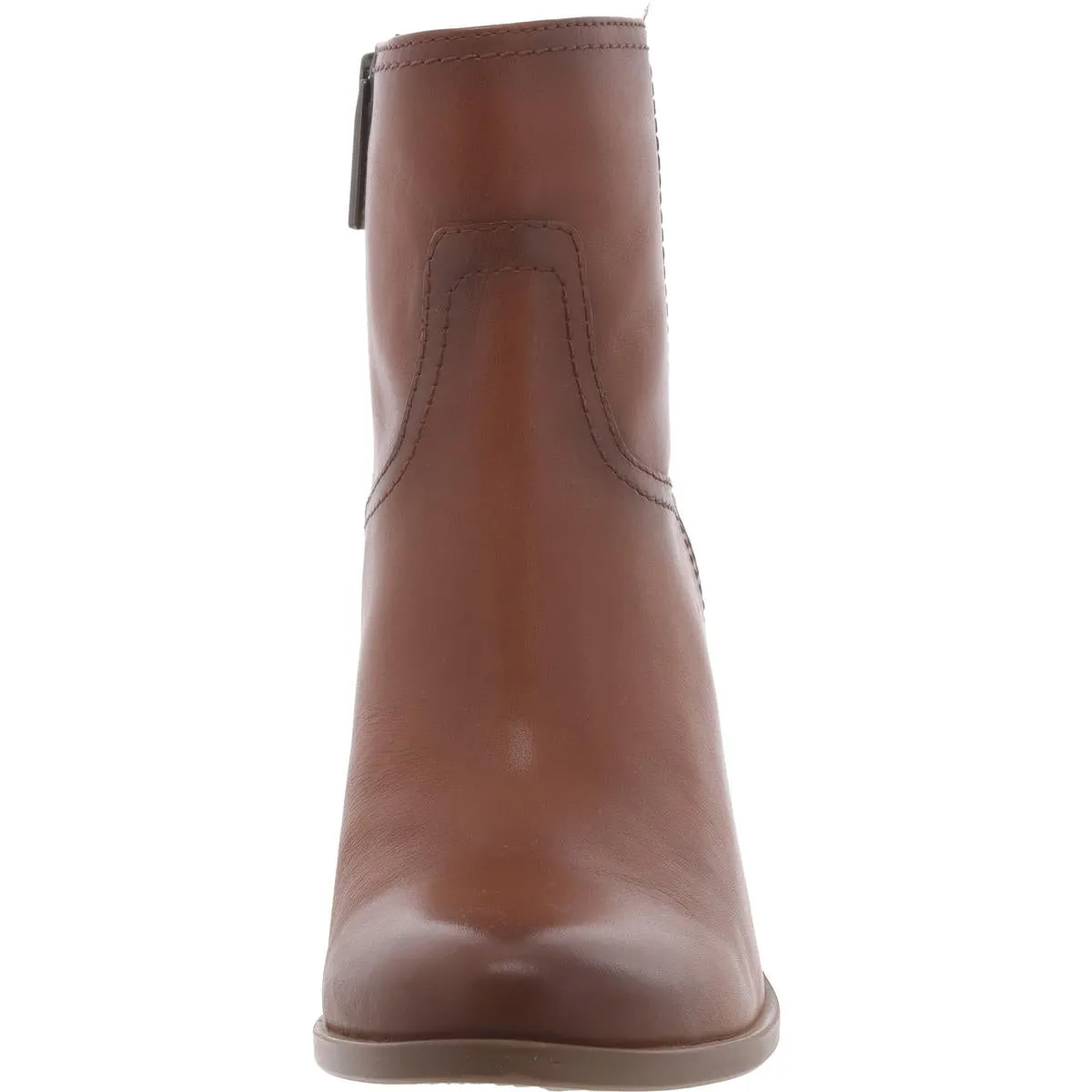 Womens Leather Zipper Booties