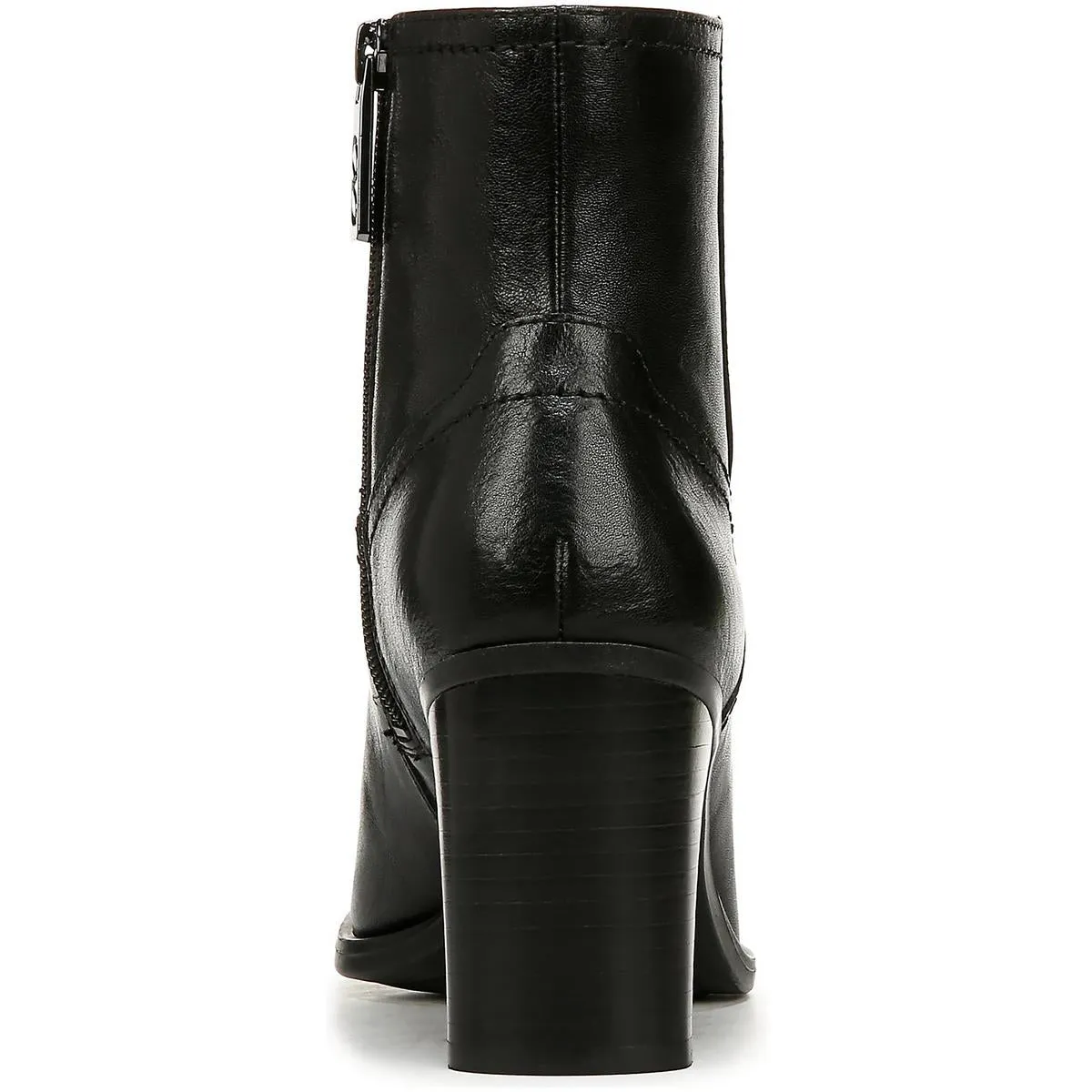 Womens Leather Zipper Booties