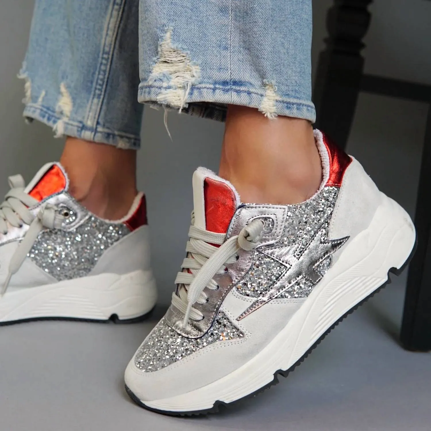 Women's Lightning Strike Argent Shoe In Argento