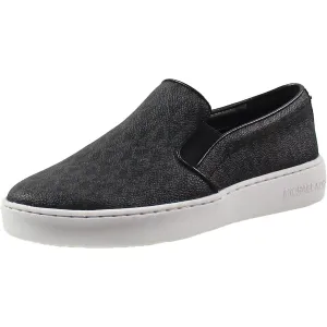 Womens Logo Manmade Slip-On Sneakers