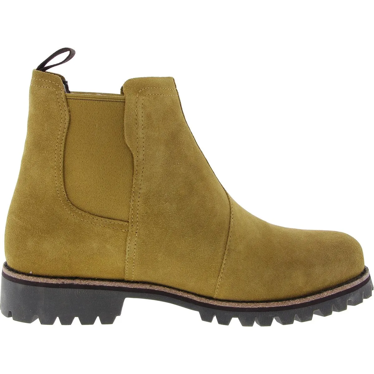 Womens Lugged Sole Suede Chelsea Boots