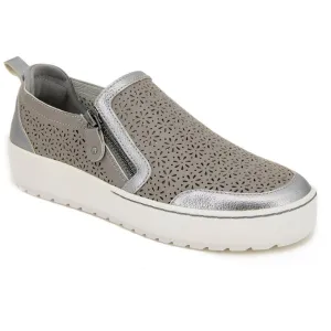Womens Memory Foam Leather Slip-On Sneakers