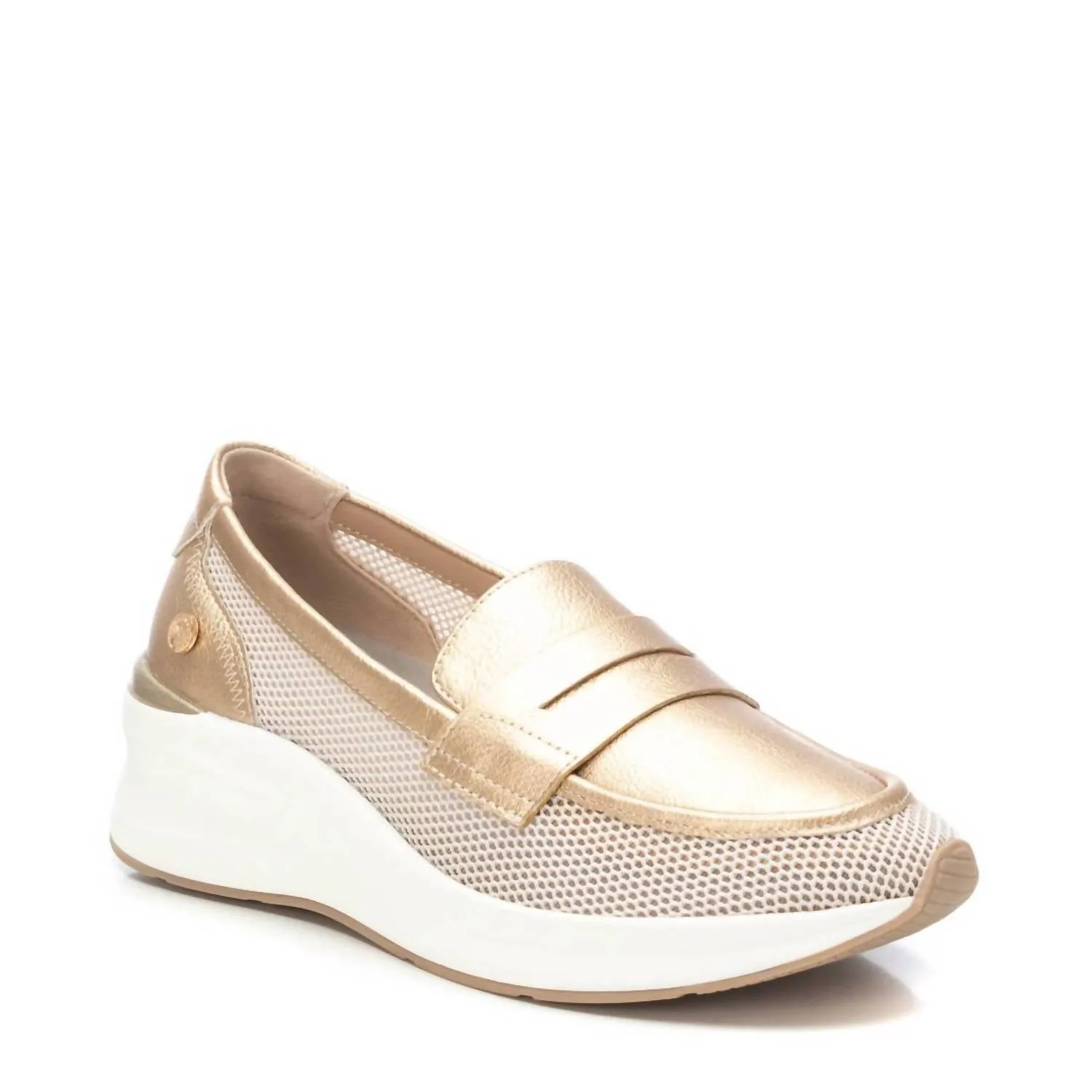 Women's Moccasin Shoes In Gold