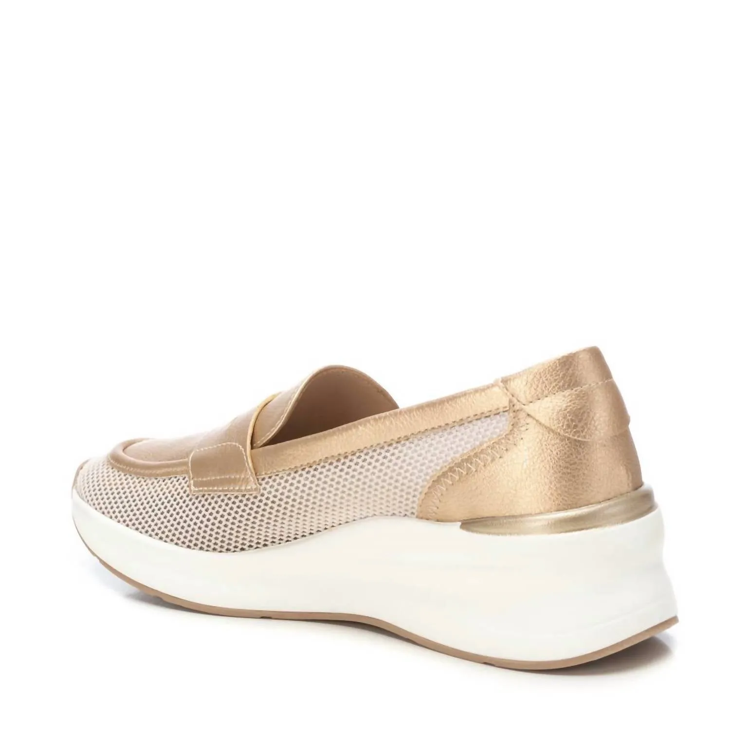 Women's Moccasin Shoes In Gold