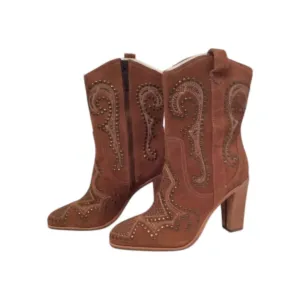 Women's Olivia Suede Boot In Saddle Oily Suede